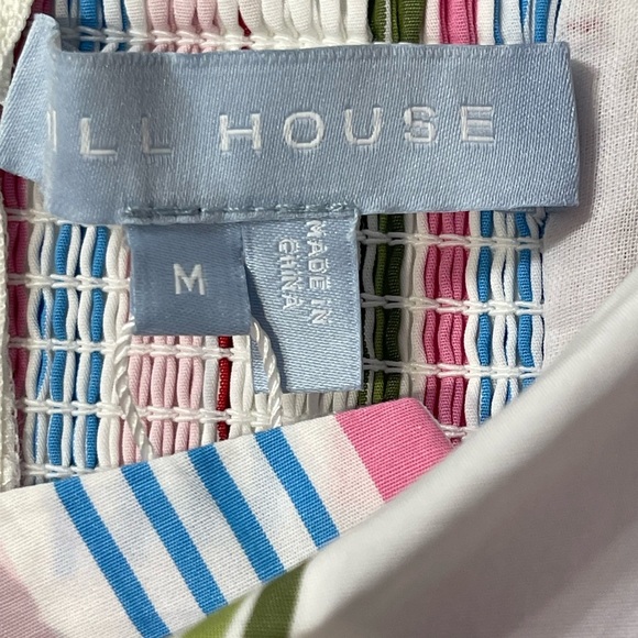 NWT Hill House The Isabella Top With Rainbow Stripe Puff Sleeve - SZ M - Picture 5 of 8